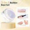 image:imageJODSONE 2Pcs 15g Builder Gel amp Crystal Top Coat Set3in1 Base CoatBuilder GelNail Thickening Solution and Strengthening Nail Tip Glue amp Ultra Clear No Wipe Top GelsU VLED Curing15g Clear 3in1 Builder Gel