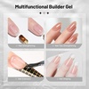 image:imageJODSONE Rubber Base Builder Gel for Nails165ML 3in1 Nude Pink Rubber Base Gel Polish for Nail Thickening Solution StrengthenApex BuildingEnhance165ML 2pcs Builder Gel