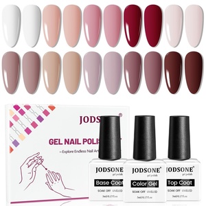 image:imageJODSONE 10 Colors Gel Nail Polish Set with Base Coat amp Top Coat White Pink Purple and Red Gel Polish for All Seasons Womens Holiday Gift10ColorB