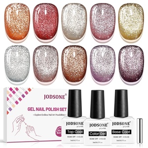 image:imageJODSONE 10 Colors Gel Nail Polish Set with Base Coat amp Top Coat White Pink Purple and Red Gel Polish for All Seasons Womens Holiday Gift10ColorCEB