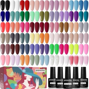 image:imageJODSONE 10 Colors Gel Nail Polish Set with Base Coat amp Top Coat White Pink Purple and Red Gel Polish for All Seasons Womens Holiday Gift60SET 01
