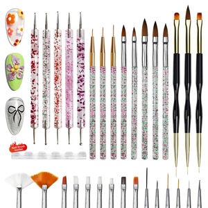 image:imageJODSONE 32Pcs Nail Art Brushes kitNail Art Tool SetDotting ToolsFrench ManicureDust BrushStriping Brushes for Long LinesDrawing Pen Painting Pen for Gel Polish Design Supply32PCS