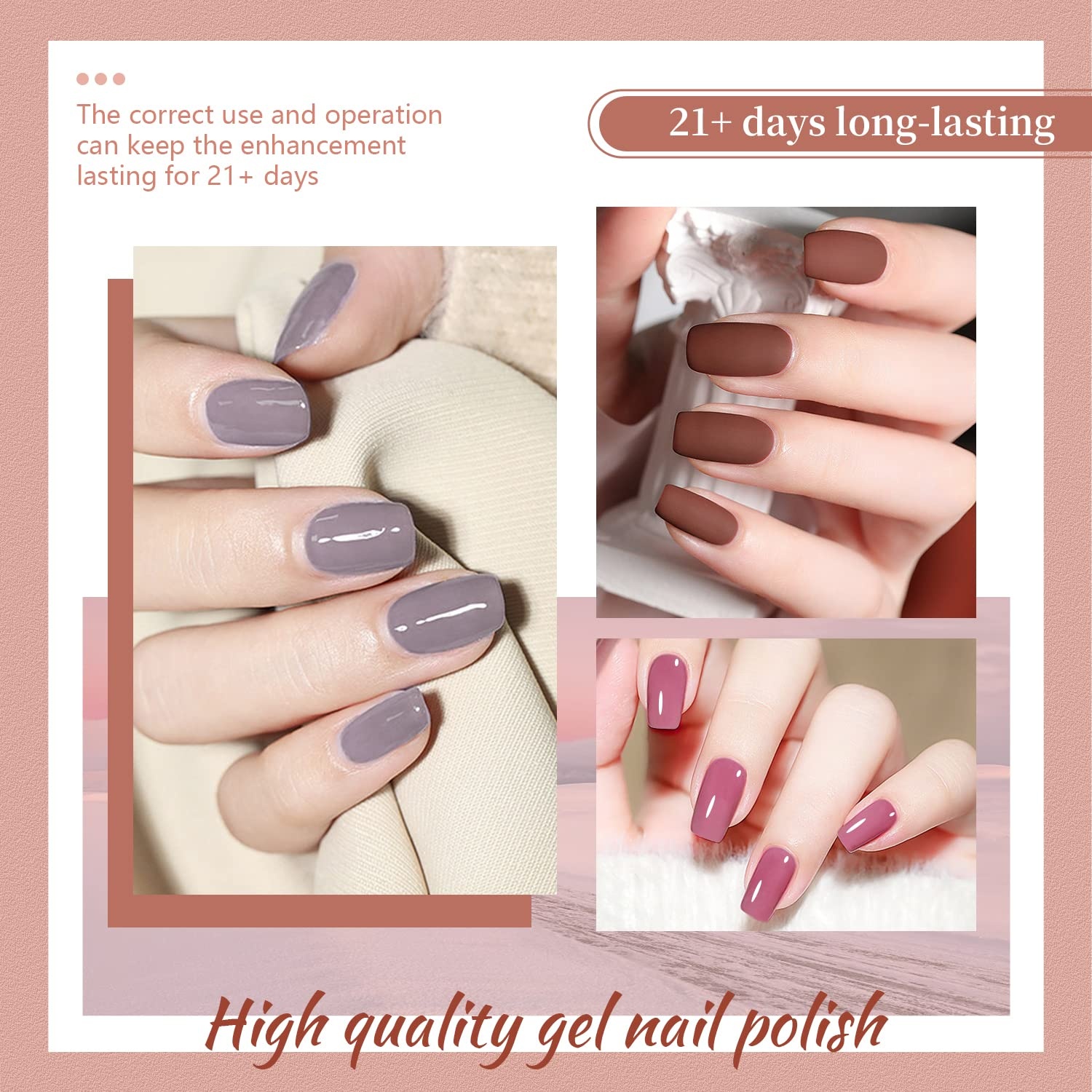 image:imageJODSONE 23 PCS Gel Nail Polish Set with Base Glossy and Matte Top Coat Multicolored Gel Nail Long Lasting Suitable for All Seasons32KITColor 7