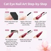 image:imageJODSONE 10 Colors Gel Nail Polish Set with Base Coat and Top Coat Magnetic Stick Aurora Crystals Cat Eye Perfect Holiday Gifts for Manicure and Lovers10ColorCE10