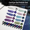 image:imageJODSONE 10 Colors Gel Nail Polish Set with Base Coat and Top Coat Magnetic Stick Aurora Crystals Cat Eye Perfect Holiday Gifts for Manicure and Lovers10ColorCE11