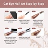 image:imageJODSONE 10 Colors Gel Nail Polish Set with Base Coat and Top Coat Magnetic Stick Aurora Crystals Cat Eye Perfect Holiday Gifts for Manicure and Lovers10ColorCE14