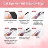 image:imageJODSONE 10 Colors Gel Nail Polish Set with Base Coat and Top Coat Magnetic Stick Aurora Crystals Cat Eye Perfect Holiday Gifts for Manicure and Lovers10ColorCE15