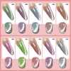 image:imageJODSONE 10 Colors Gel Nail Polish Set with Base Coat and Top Coat Magnetic Stick Aurora Crystals Cat Eye Perfect Holiday Gifts for Manicure and Lovers10ColorCE15