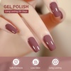 image:imageJODSONE 10ml Nude Pink Gel Nail Polish Set 6Colors Fast Drying amp Long Lasting Neutral Brown Red Purple Nail Polish and Top Coat Base Coat