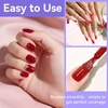 image:imageJODSONE 12 PCS 165 ml Gel Nail Polish Same Color Same Bottle with Base Coat and Top Coat 10 Colors for AtHome Salon Nail Art Holiday Gifts10COLOR165ml