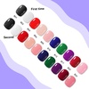 image:imageJODSONE 12 PCS 165 ml Gel Nail Polish Same Color Same Bottle with Base Coat and Top Coat 10 Colors for AtHome Salon Nail Art Holiday Gifts10COLOR165ml