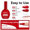 image:imageJODSONE 12 PCS 165 ml Gel Nail Polish Same Color Same Bottle with Base Coat and Top Coat 10 Colors for AtHome Salon Nail Art Holiday Gifts165mlRed