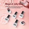 image:imageJODSONE 12 PCS Gel Nail Polish Set with Base Coat and Top Coat Limited Red Pink High Gloss Fashion Gifts for Women amp Girls10ColorJelly