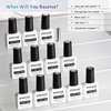 image:imageJODSONE 12 PCS Gel Nail Polish Set with Base Coat and Top Coat Limited Red Pink High Gloss Fashion Gifts for Women amp Girls10SETJellyBlue