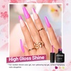 image:imageJODSONE 12 PCS Gel Nail Polish Set with Base Coat and Top Coat Limited Red Pink High Gloss Fashion Gifts for Women amp Girls20SET5
