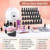 image:imageJODSONE 12 PCS Gel Nail Polish Set with Base Coat and Top Coat Limited Red Pink High Gloss Fashion Gifts for Women amp Girls32KITColor B33B64