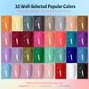 image:imageJODSONE 12 PCS Gel Nail Polish Set with Base Coat and Top Coat Limited Red Pink High Gloss Fashion Gifts for Women amp Girls32KITM5MPinkB0132