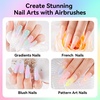 image:imageJODSONE 18ml 6 Colors Airbrush Gel Nail Polish Set with Pure White Nude Pink Deep Magenta No Dilution Fine Mist Nail for Gradient French Manicure DIY Design6ColorAirbrush5