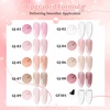 image:imageJODSONE 20 Glitter Color Gel Nail Polish Kit 3 Bottles of No Wipe Base Coat Glossy and Matte Top Coat Gel Polish Set High Shine Gorgeous10COLORBuilder GelGJ