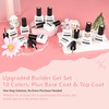 image:imageJODSONE 20 Glitter Color Gel Nail Polish Kit 3 Bottles of No Wipe Base Coat Glossy and Matte Top Coat Gel Polish Set High Shine Gorgeous10COLORBuilder GelGJ