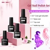 image:imageJODSONE 20 Glitter Color Gel Nail Polish Kit 3 Bottles of No Wipe Base Coat Glossy and Matte Top Coat Gel Polish Set High Shine Gorgeous20color set 10