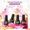 image:imageJODSONE 20 Glitter Color Gel Nail Polish Kit 3 Bottles of No Wipe Base Coat Glossy and Matte Top Coat Gel Polish Set High Shine Gorgeous20color set 12