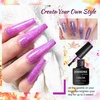 image:imageJODSONE 20 Glitter Color Gel Nail Polish Kit 3 Bottles of No Wipe Base Coat Glossy and Matte Top Coat Gel Polish Set High Shine Gorgeous20color set 12