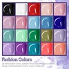 image:imageJODSONE 23 PCS Gel Nail Polish Set with Base Glossy and Matte Top Coat Multicolored Gel Nail Long Lasting Suitable for All Seasons20KITSUN1G01A