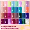 image:imageJODSONE 23 PCS Gel Nail Polish Set with Base Glossy and Matte Top Coat Multicolored Gel Nail Long Lasting Suitable for All Seasons32KIT 1G 05A