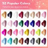 image:imageJODSONE 23 PCS Gel Nail Polish Set with Base Glossy and Matte Top Coat Multicolored Gel Nail Long Lasting Suitable for All Seasons32KIT 1G 10A