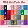 image:imageJODSONE 23 PCS Gel Nail Polish Set with Base Glossy and Matte Top Coat Multicolored Gel Nail Long Lasting Suitable for All Seasonsclassic series