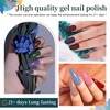 image:imageJODSONE 23 PCS Gel Nail Polish Set with Base Glossy and Matte Top Coat Multicolored Gel Nail Long Lasting Suitable for All Seasonswith glitter color series