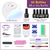 image:imageJODSONE 32 Colors Gel Nail Polish Kit with Base Coat Matte Glitter Top Coat Soak Off Manicure Tools Manicure Salon DIY at HomeB17