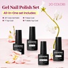 image:imageJODSONE 32 Colors Gel Nail Polish Kit with Base Coat Matte Glitter Top Coat Soak Off Manicure Tools Manicure Salon DIY at HomeB26