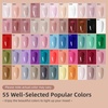 image:imageJODSONE 32 Colors Gel Nail Polish Kit with Base Coat Matte Glitter Top Coat Soak Off Manicure Tools Manicure Salon DIY at HomeB32