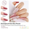 image:imageJODSONE 36 PCS Gel Nail Polish Set Base Coat Glossy Matte and Glitter Top Coat Collection Gifts for Women and U V LED Nail Lamp Pink