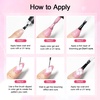 image:imageJODSONE 3Pcs 165ml Top Coat And Base Coat Set with Blooming Gel No Wipe Top Coat Base Blooming Gel for Spreading Effect Print Nail Painting Need U V Lamp Cured165ML Blooming Gel