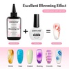 image:imageJODSONE 3Pcs 165ml Top Coat And Base Coat Set with Blooming Gel No Wipe Top Coat Base Blooming Gel for Spreading Effect Print Nail Painting Need U V Lamp Cured100ML Blooming Gel Refill