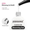 image:imageJODSONE 3Pcs 165ml Top Coat And Base Coat Set with Blooming Gel No Wipe Top Coat Base Blooming Gel for Spreading Effect Print Nail Painting Need U V Lamp Cured100ML Blooming Gel Refill