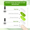 image:imageJODSONE 3Pcs 165ml Top Coat and Base Coat Set with Gel Nail Remover No Wipe Top Coat Base Need U V Lamp Cured Gel Nail Remover for Quick and Easy Removal At HomeGN005