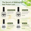 image:imageJODSONE 3Pcs 165ml Top Coat and Base Coat Set with Gel Nail Remover No Wipe Top Coat Base Need U V Lamp Cured Gel Nail Remover for Quick and Easy Removal At HomeGN006