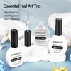 image:imageJODSONE 3Pcs 165ml Top Coat and Base Coat Set with Gel Nail Remover No Wipe Top Coat Base Need U V Lamp Cured Gel Nail Remover for Quick and Easy Removal At HomeGN003