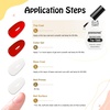 image:imageJODSONE 3Pcs 165ml Top Coat and Base Coat Set with Gel Nail Remover No Wipe Top Coat Base Need U V Lamp Cured Gel Nail Remover for Quick and Easy Removal At HomeGN007
