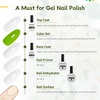 image:imageJODSONE 3Pcs 165ml Top Coat and Base Coat Set with Gel Nail Remover No Wipe Top Coat Base Need U V Lamp Cured Gel Nail Remover for Quick and Easy Removal At HomeGN006
