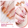 image:imageJODSONE 3pcs 10ml Base Top Coat Blooming Gel Set No Wipe for Gradient and Watercolor Nail Art Blooming Gel Creates Spreading Effects Requires U V Lamp Curing10ml Blooming Gel Nail Polish Single