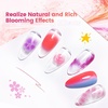 image:imageJODSONE 3pcs 10ml Base Top Coat Blooming Gel Set No Wipe for Gradient and Watercolor Nail Art Blooming Gel Creates Spreading Effects Requires U V Lamp Curing10ml Blooming Gel Nail Polish Single