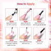 image:imageJODSONE 3pcs 10ml Base Top Coat Blooming Gel Set No Wipe for Gradient and Watercolor Nail Art Blooming Gel Creates Spreading Effects Requires U V Lamp CuringB003