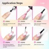 image:imageJODSONE 3pcs 10ml Base Top Coat Blooming Gel Set No Wipe for Gradient and Watercolor Nail Art Blooming Gel Creates Spreading Effects Requires U V Lamp CuringB004