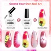 image:imageJODSONE 3pcs 10ml Base Top Coat Blooming Gel Set No Wipe for Gradient and Watercolor Nail Art Blooming Gel Creates Spreading Effects Requires U V Lamp Curing10ml Blooming Gel Nail Polish Single