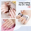 image:imageJODSONE 4 Bottle 10ML Nail Primer Base Coat Top Coat and Builder Gel Glossy Durable Long Lasting Gift for Girls at Home Salon Design2pcs Top coat